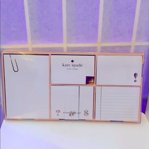 New Katie Spade sticky strike gold note set